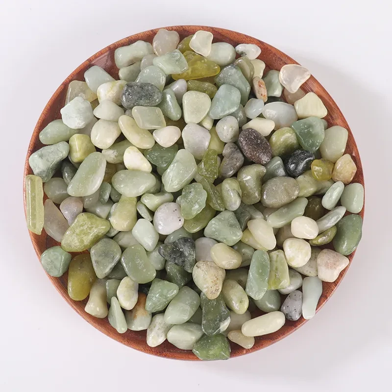 white stone pebbles garden